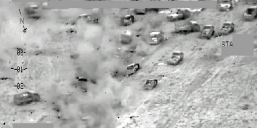 Awesome Video Shows Helos Eliminating ISIS Convoy Of 200 Vehicles Fleeing Fallujah
