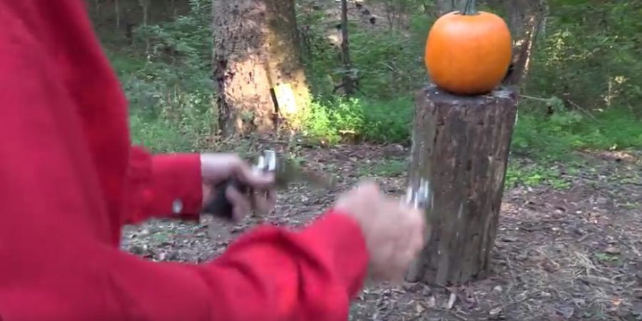 How To Carve A Pumpkin With A Pair Of Colt .45s