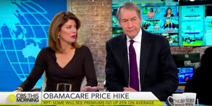 Charlie Rose & Norah O’Donnell Are Or Act Bewildered By Obamacare 25% Premium Hikes: OMG, “What Happened!?”