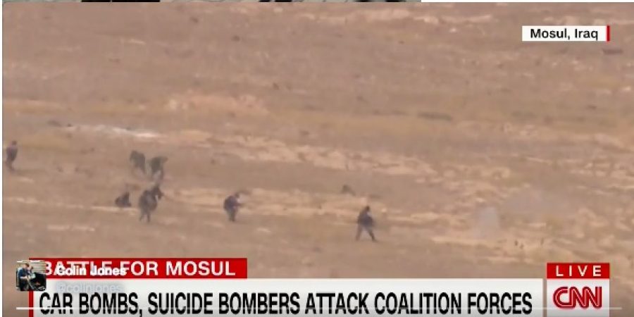 WATCH: ISIS Fighter BLOWN TO BITS In Mosul Battle Live On CNN